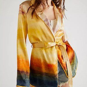 Free People x Mes Demoiselles Paris Jacket Pissaro Blazer Silk Size 38 / 8 New